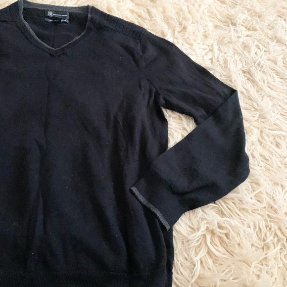 INC International Concepts | Black V-Neck Wool Blend Sweater XL - Picture 7 of 10